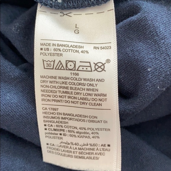 Men’s Old Navy anchor T-shirt top soft Wash blue L nautical beach preppy - Picture 5 of 5